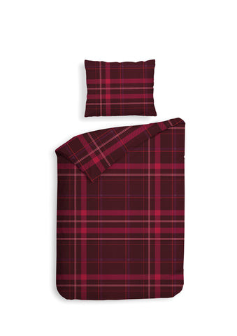 Heckettlane Dekbedovertrek Silvan Red - 100% Katoen-Flanel