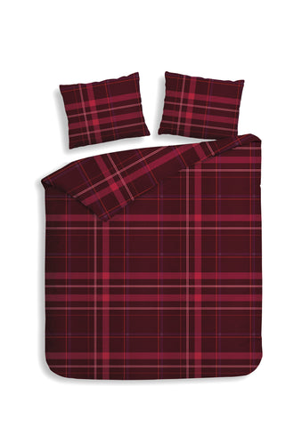 Heckettlane Dekbedovertrek Silvan Red - 100% Katoen-Flanel