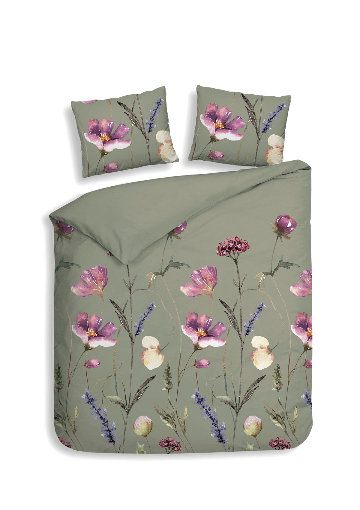 Heckettlane Dekbedovertrek Vico Green - 100% Katoen-Flanel