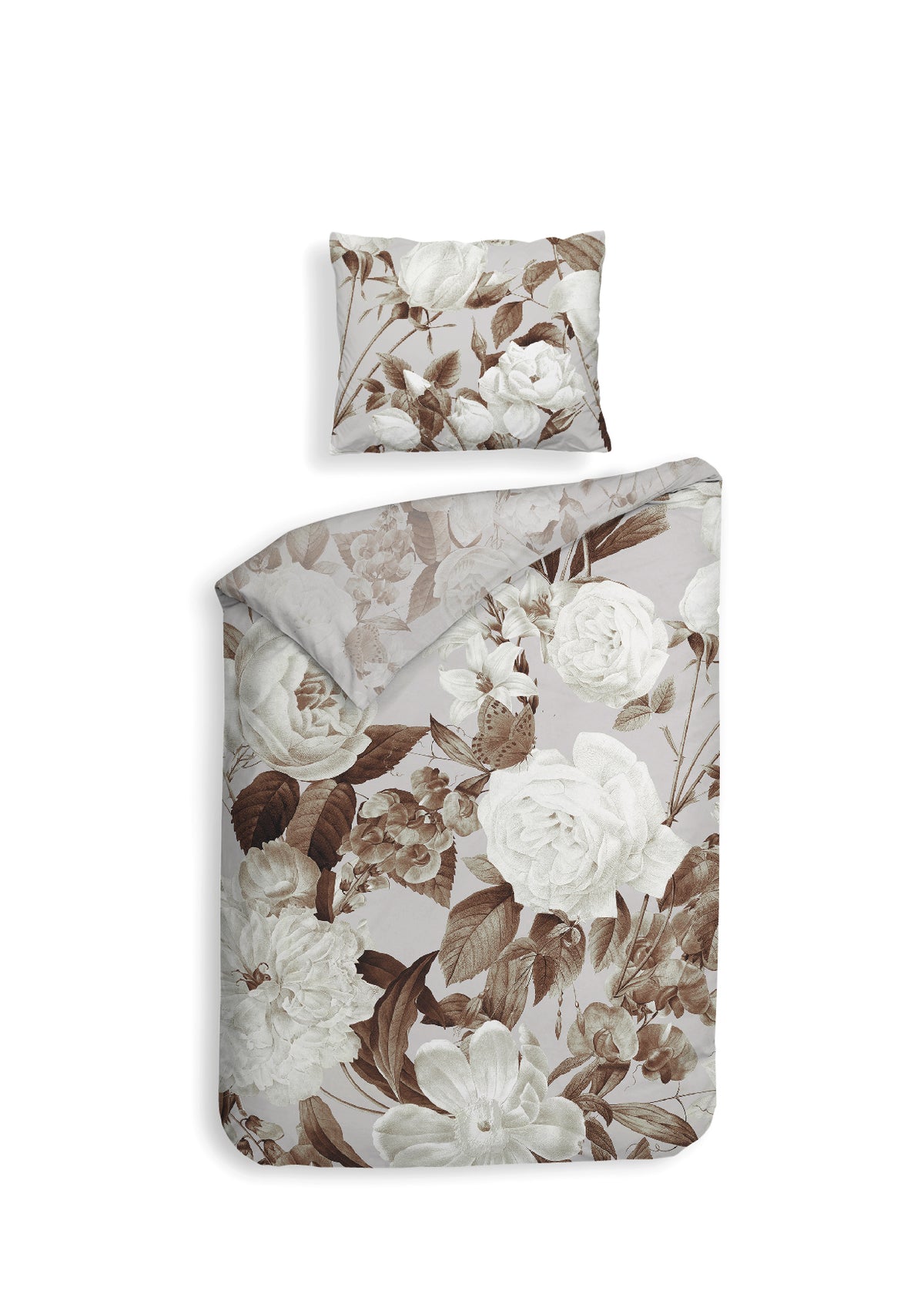 Heckettlane Dekbedovertrek Danna Beige - 100% Katoen-Satijn