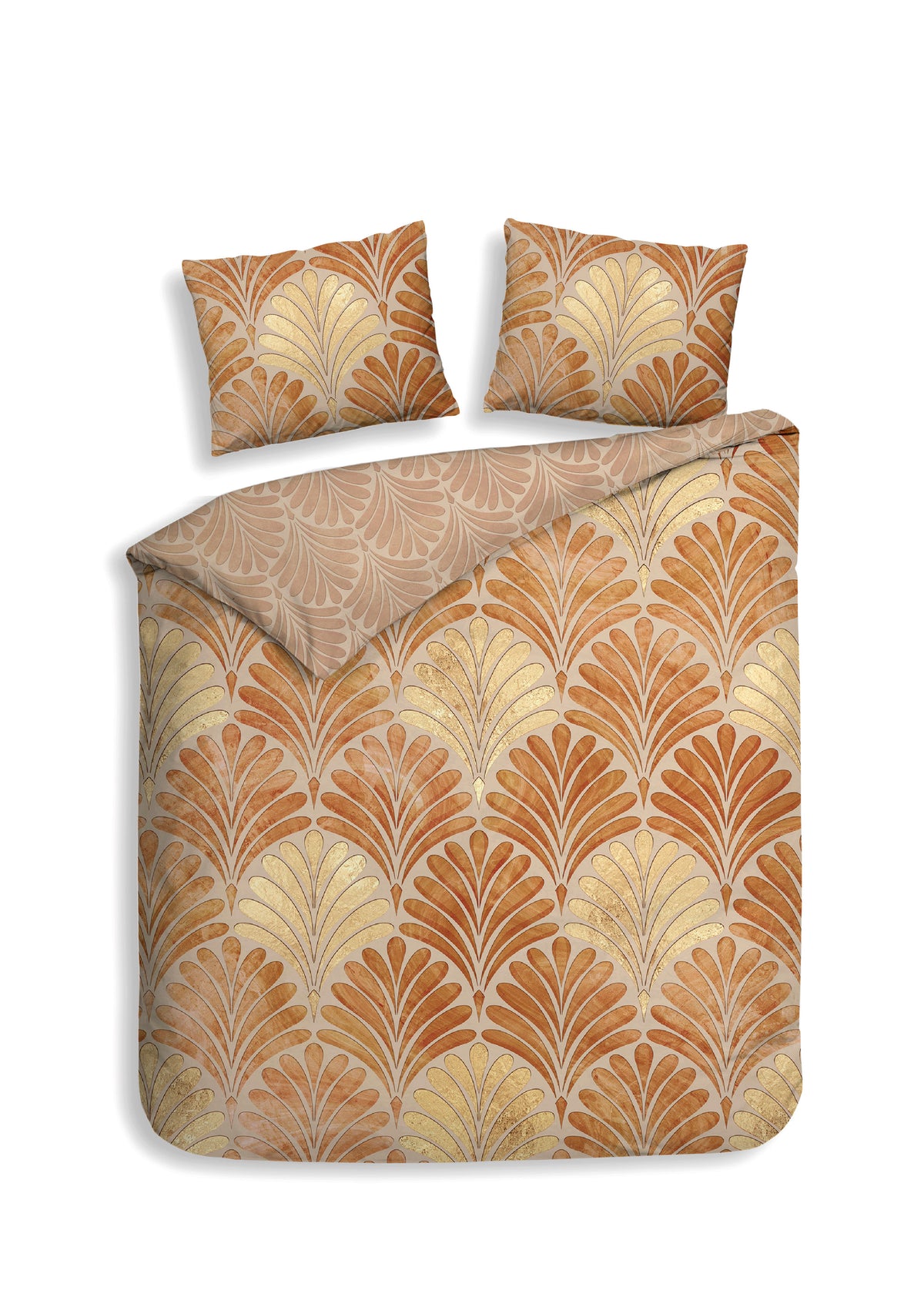 Heckettlane Dekbedovertrek Elif Orange - 100% Katoen-Satijn