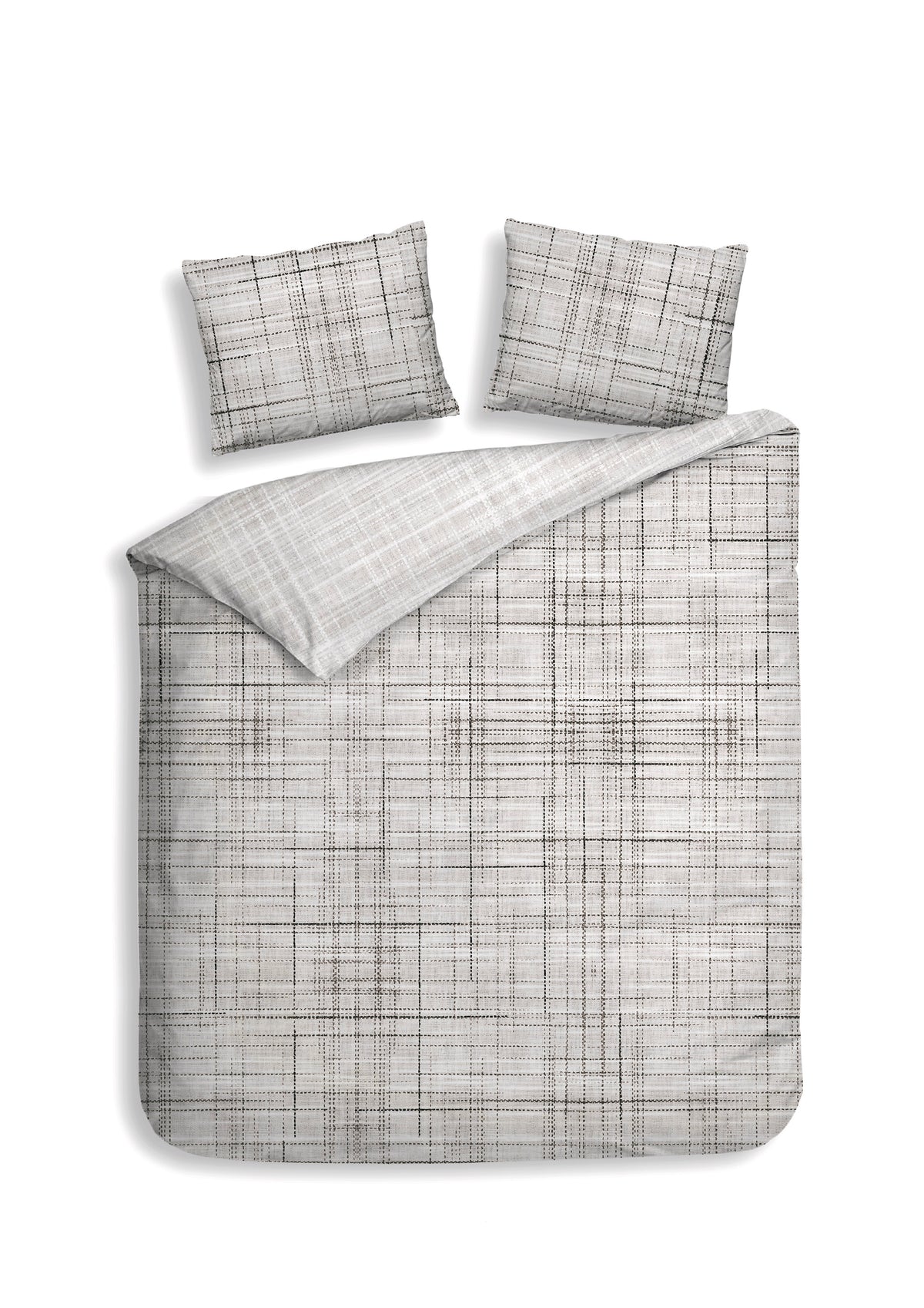 Heckettlane Dekbedovertrek Helgi Grey - 100% Katoen-Twill