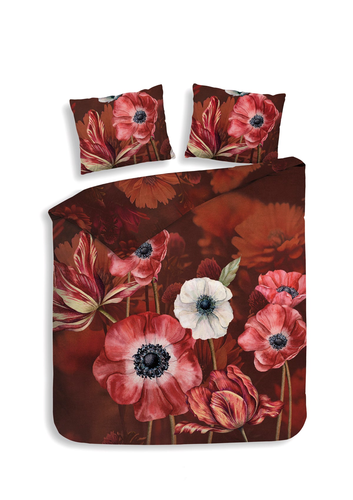 Heckettlane Dekbedovertrek Niall Red - 100% Katoen-Satijn