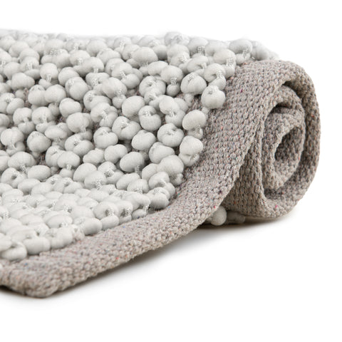 Heckettlane Badmat Nodo Light Grey - 60% Polyester 40% Katoen