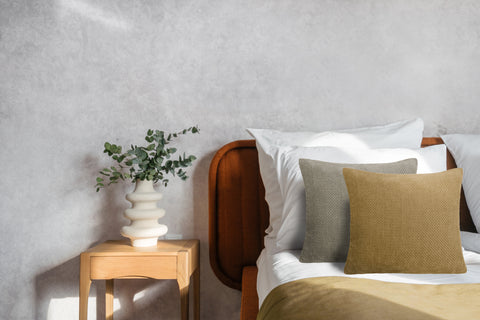 Heckettlane Sierkussen Velours Panama Amber Gold - 100% Polyester