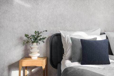 Heckettlane Sierkussen Velours Panama Maritime Blue - 100% Polyester