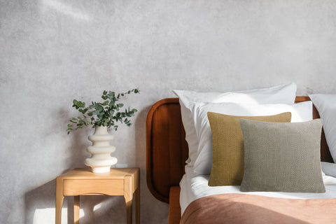 Heckettlane Sierkussen Velours Panama Taupe Grey  - 100% Polyester