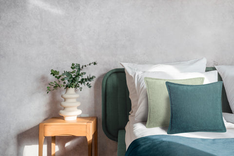 Heckettlane Sierkussen Velours Vieux Insignia Blue - 100% Polyester