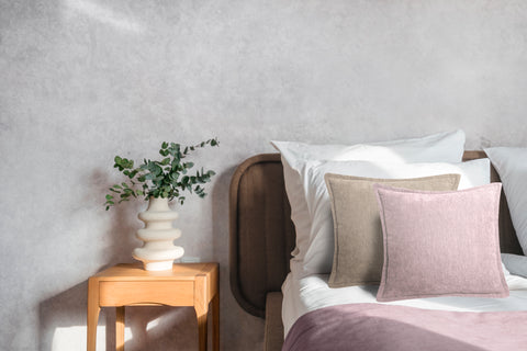 Heckettlane Sierkussen Velours Vieux Rose Tan - 100% Polyester