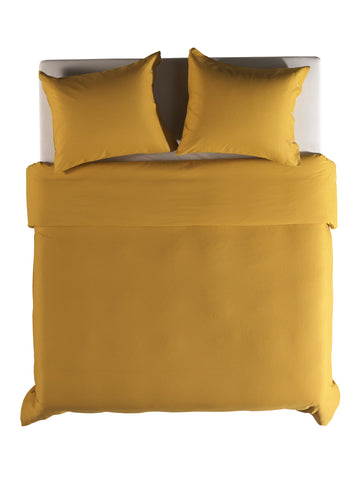 Yellow Dekbedovertrek Cialda Ochre Gold - 100% Katoen
