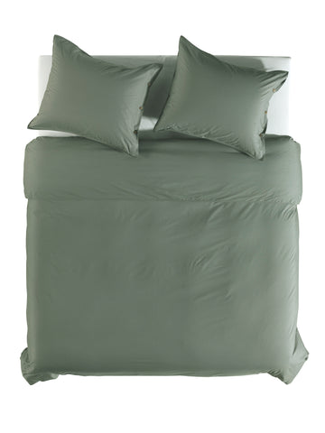 Yellow Dekbedovertrek Percale Army Green - 100% Katoen-Perkal
