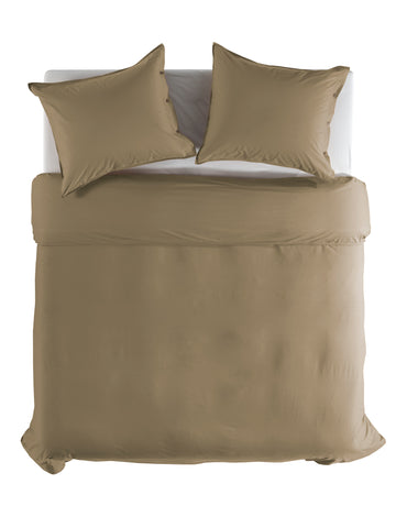 Yellow Dekbedovertrek Percale Safari Sand - 100% Katoen-Perkal