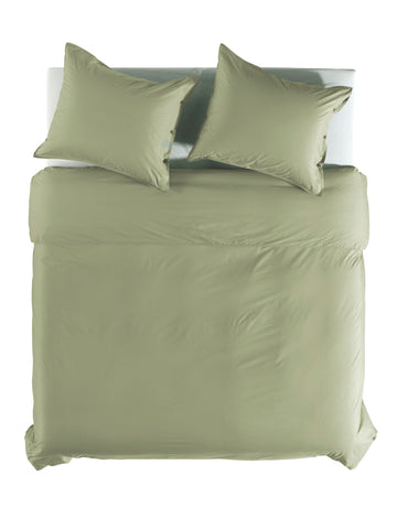 Yellow Dekbedovertrek Percale Silent Green - 100% Katoen-Perkal