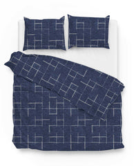 Zohome Dekbedovertrek Zale Blauw - 100% Katoen