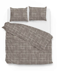 Zohome Dekbedovertrek Zale Taupe - 100% Katoen