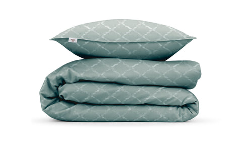 Zohome Dekbedovertrek Linea di Satinado Drizzle Green - 100% Katoen-Satijn