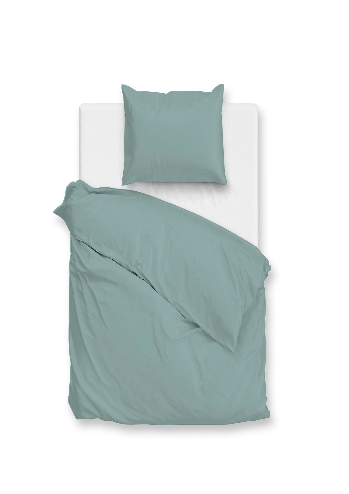 Zohome Dekbedovertrek Satinado Drizzle Green - 100% Katoen-Satijn