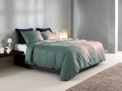 Zohome Dekbedovertrek Satinado Drizzle Green - 100% Katoen-Satijn