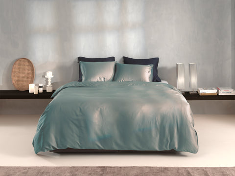 Zohome Dekbedovertrek Satinado Drizzle Green - 100% Katoen-Satijn