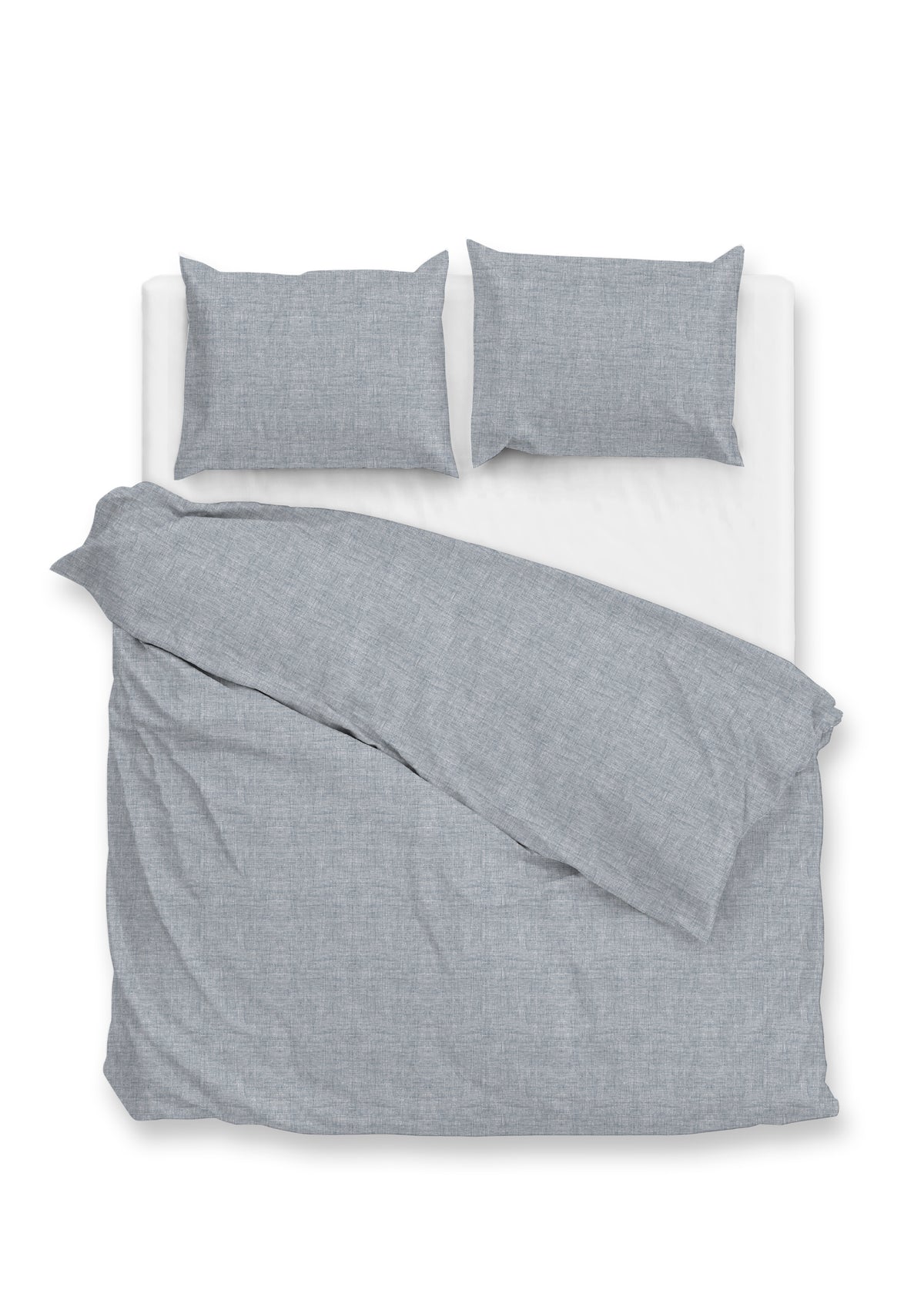 Zohome Dekbedovertrek Flanella di Lino Denim - 100% Katoen-Flanel