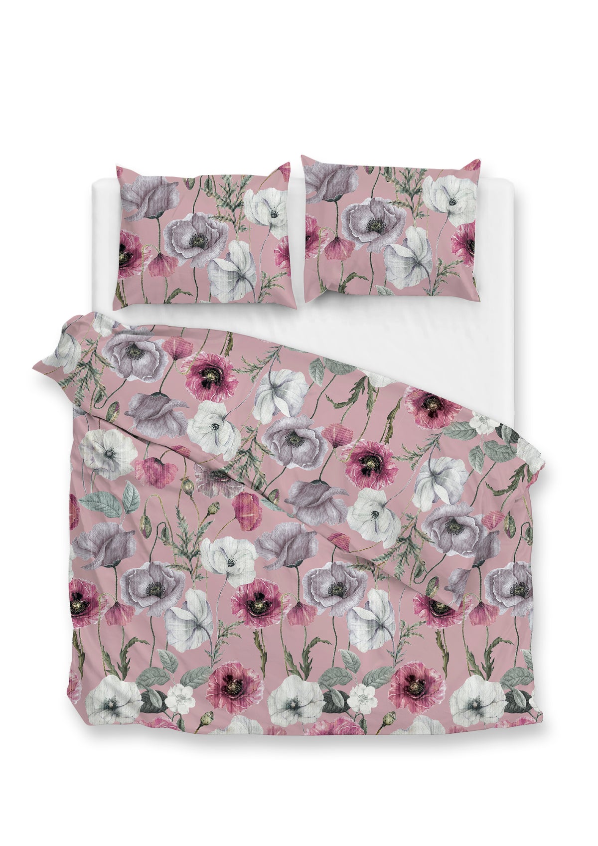 Zohome Dekbedovertrek Gioia Pink - 100% Katoen-Flanel