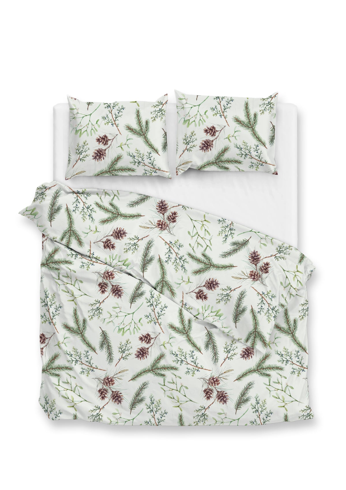 Zohome Dekbedovertrek Pino Green - 100% Katoen-Flanel