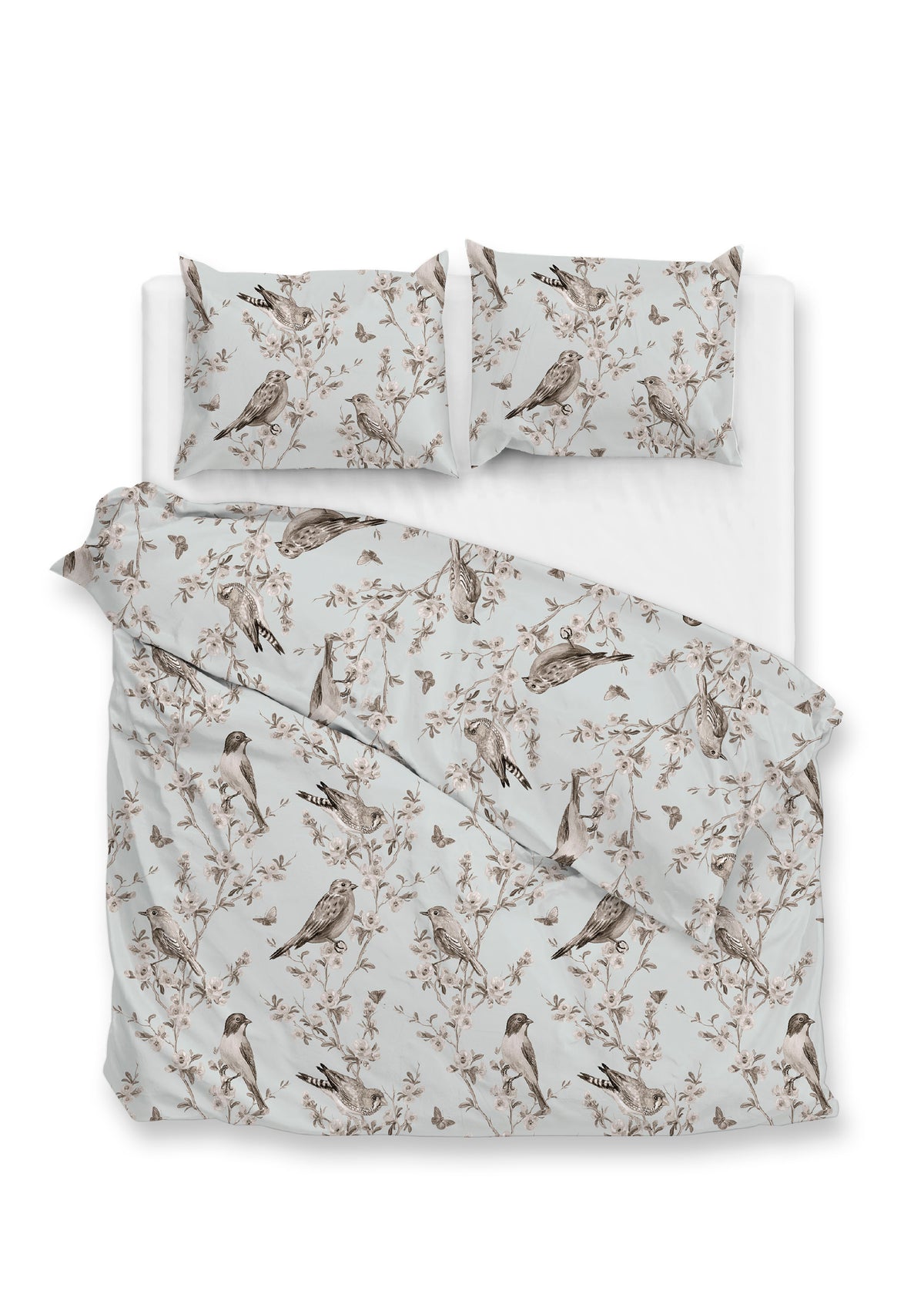 Zohome Dekbedovertrek Uccello Grey - 100% Katoen-Flanel