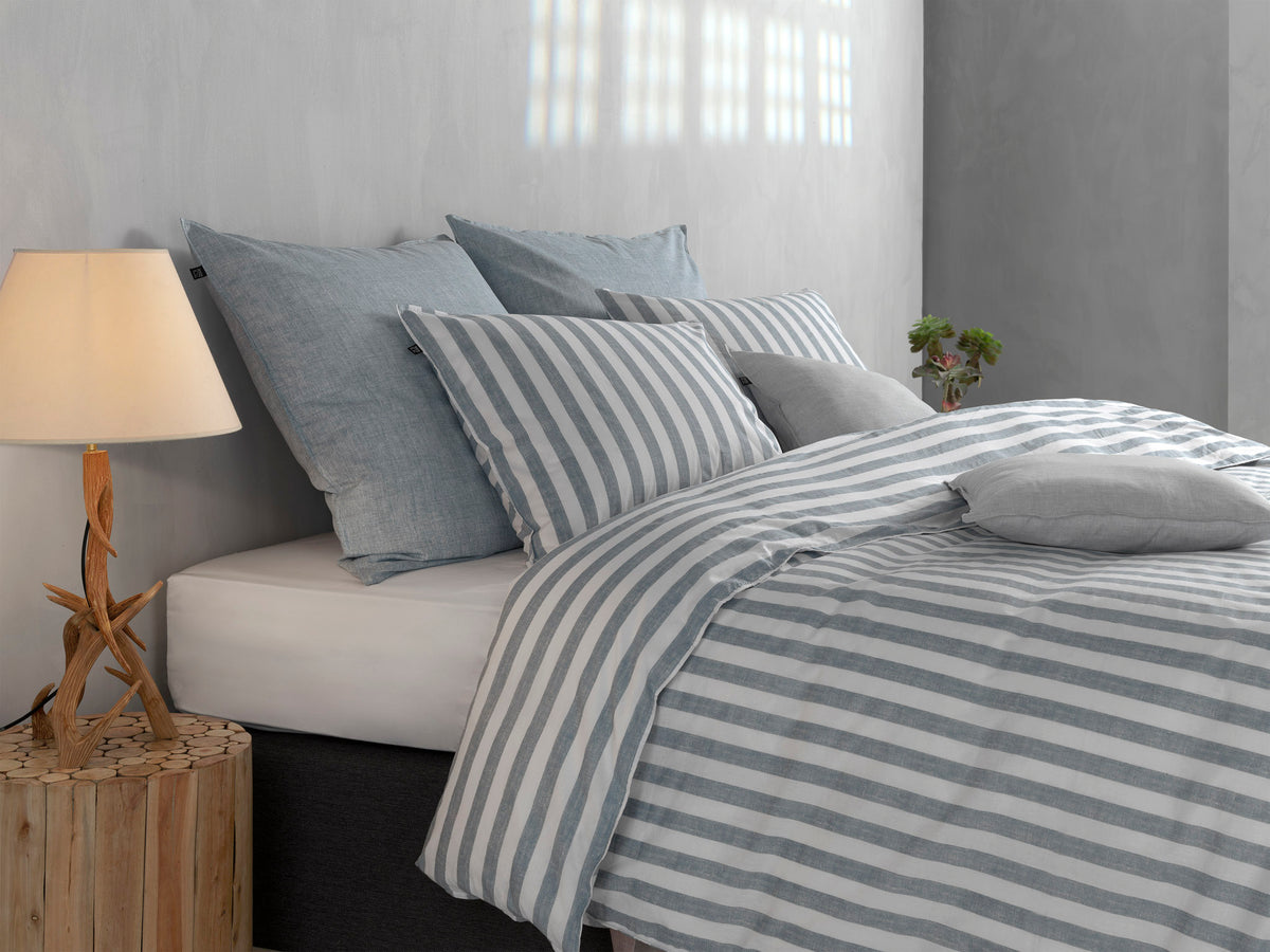 Zohome Dekbedovertrek Banda di Lino Denim Blue - 100% Katoen