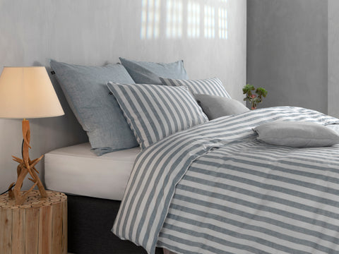 Zohome Dekbedovertrek Banda di Lino Denim Blue - 100% Katoen