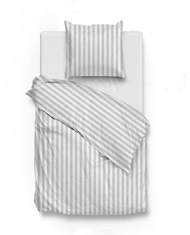 Zohome Dekbedovertrek Banda di Lino Dove Grey - 100% Katoen