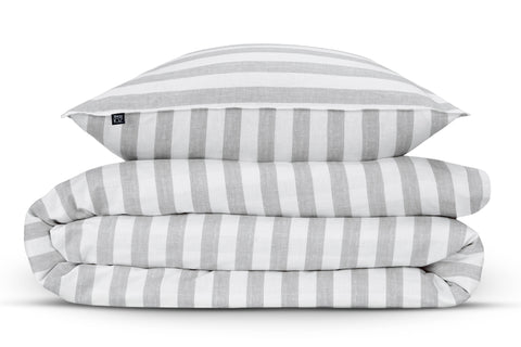 Zohome Dekbedovertrek Banda di Lino Dove Grey - 100% Katoen