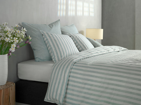 Zohome Dekbedovertrek Banda di Lino Mint Green - 100% Katoen