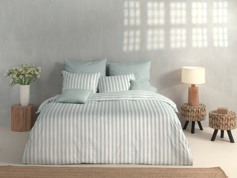 Zohome Dekbedovertrek Banda di Lino Mint Green - 100% Katoen