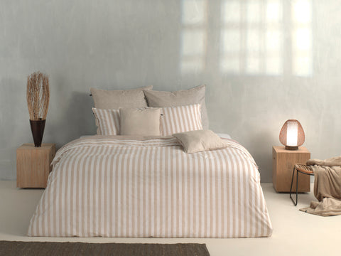 Zohome Dekbedovertrek Banda di Lino Sandy Beige - 100% Katoen