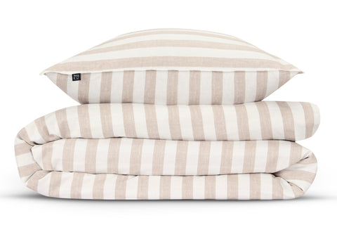 Zohome Dekbedovertrek Banda di Lino Sandy Beige - 100% Katoen