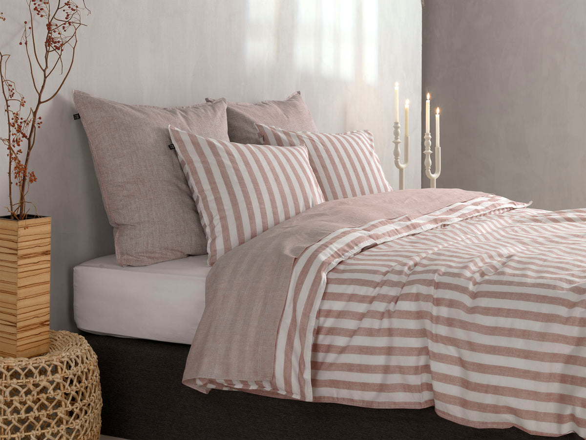 Zohome Dekbedovertrek Banda di Lino Shell Nude - 100% Katoen