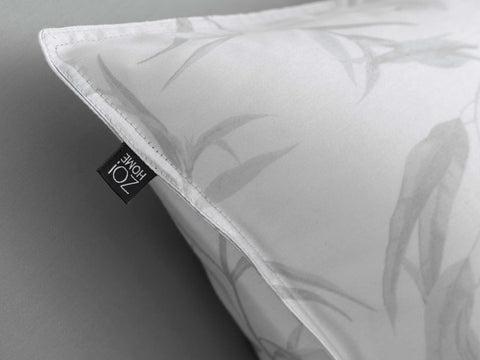 Zohome Dekbedovertrek Fiori di Satinado Ash Grey - 100% Katoen-Satijn