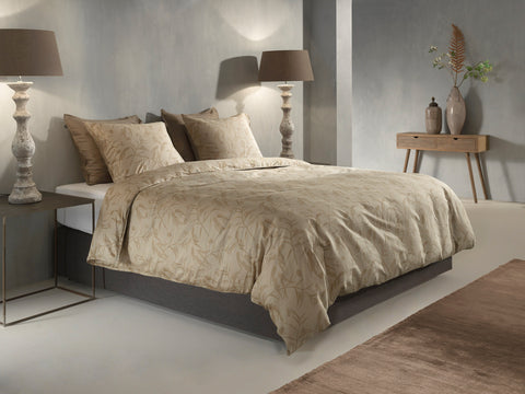 Zohome Dekbedovertrek Fiori di Satinado Forest Sand - 100% Katoen-Satijn