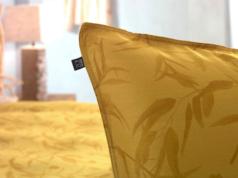 Zohome Dekbedovertrek Fiori di Satinado Ochre Gold - 100% Katoen-Satijn