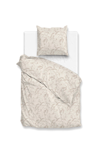 Zohome Dekbedovertrek Fiori di Satinado Off-white - 100% Katoen-Satijn