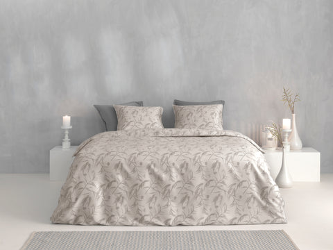 Zohome Dekbedovertrek Fiori di Satinado Off-white - 100% Katoen-Satijn