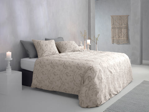 Zohome Dekbedovertrek Fiori di Satinado Off-white - 100% Katoen-Satijn