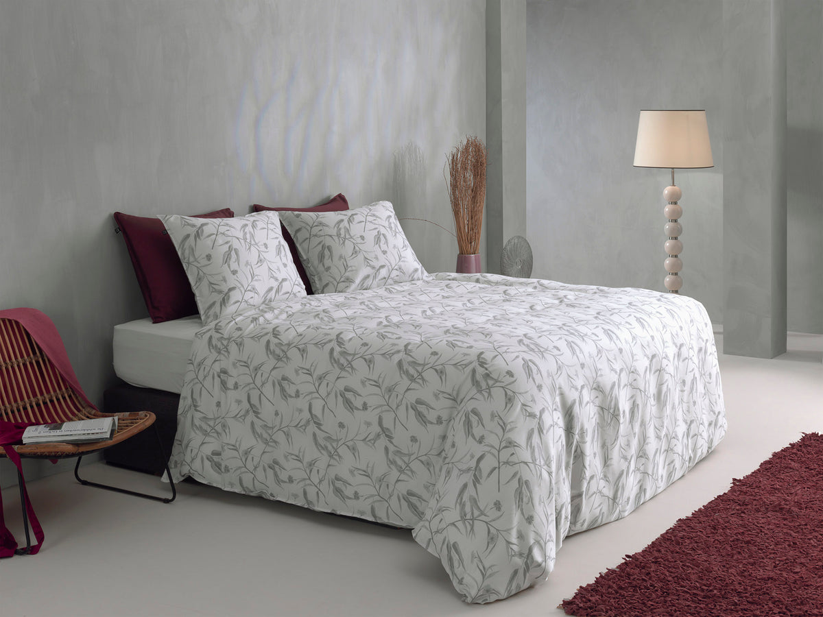 Zohome Dekbedovertrek Fiori di Satinado Bright White - 100% Katoen-Satijn