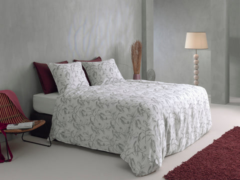 Zohome Dekbedovertrek Fiori di Satinado Bright White - 100% Katoen-Satijn