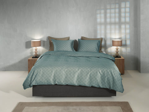 Zohome Dekbedovertrek Linea di Satinado Drizzle Green - 100% Katoen-Satijn