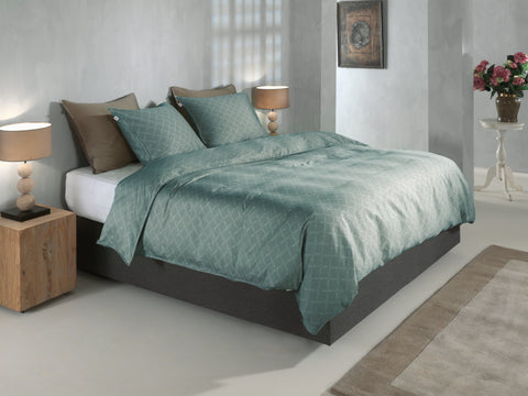 Zohome Dekbedovertrek Linea di Satinado Drizzle Green - 100% Katoen-Satijn