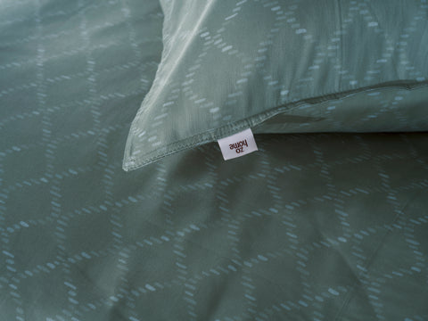 Zohome Dekbedovertrek Linea di Satinado Drizzle Green - 100% Katoen-Satijn