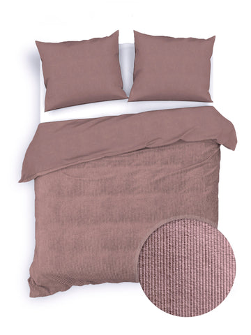 Zohome Dekbedovertrek Velluto a Coste Blush Rose - 100% Katoen