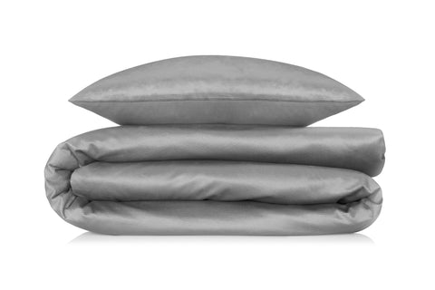 Zohome Dekbedovertrek Velluto a Coste Lava Grey - 100% Katoen