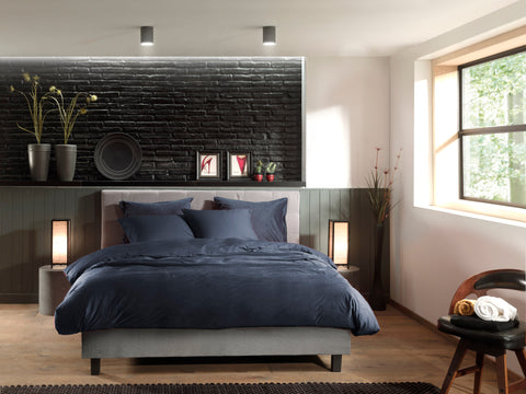 Zohome Dekbedovertrek Velluto Night Blue - 100% Katoen